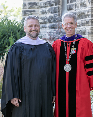 Rob Poggenklass ’03 and President Brand