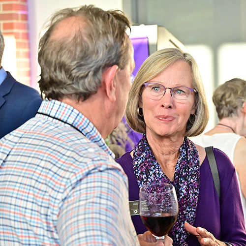 Board Chair Jan Thomas at President's Reception